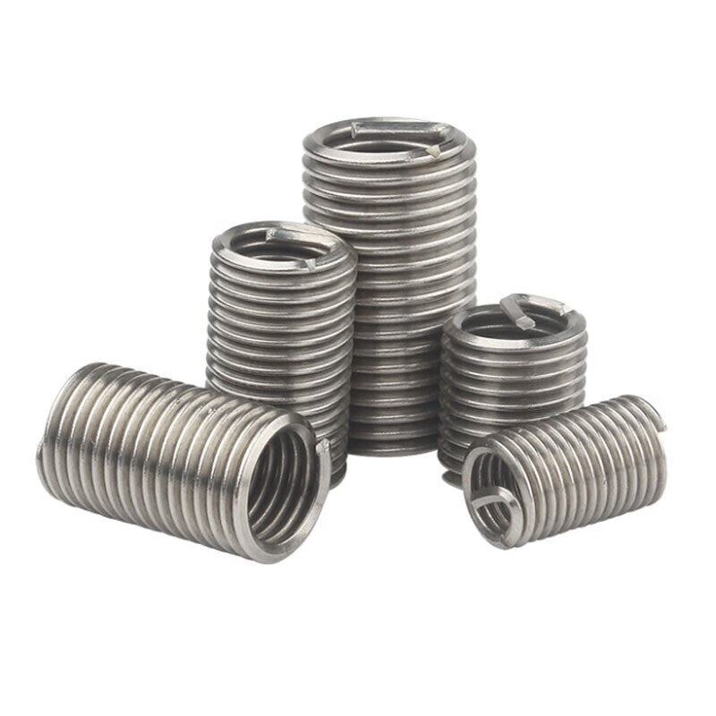 Winstein 304 Stainless Steel Threaded Insert (with tail) M8*3D (10 pieces) DIN8140 Thread Protection Insert Steel Wire Thread Insert WSX226