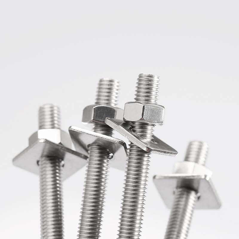 M8-M14 304 Stainless Steel Threaded Rod Clamping and Fixing Through-Wall Screw Extended Through-Screw External Hex Bolt Nut Washer Set M10*400 [1 Set]