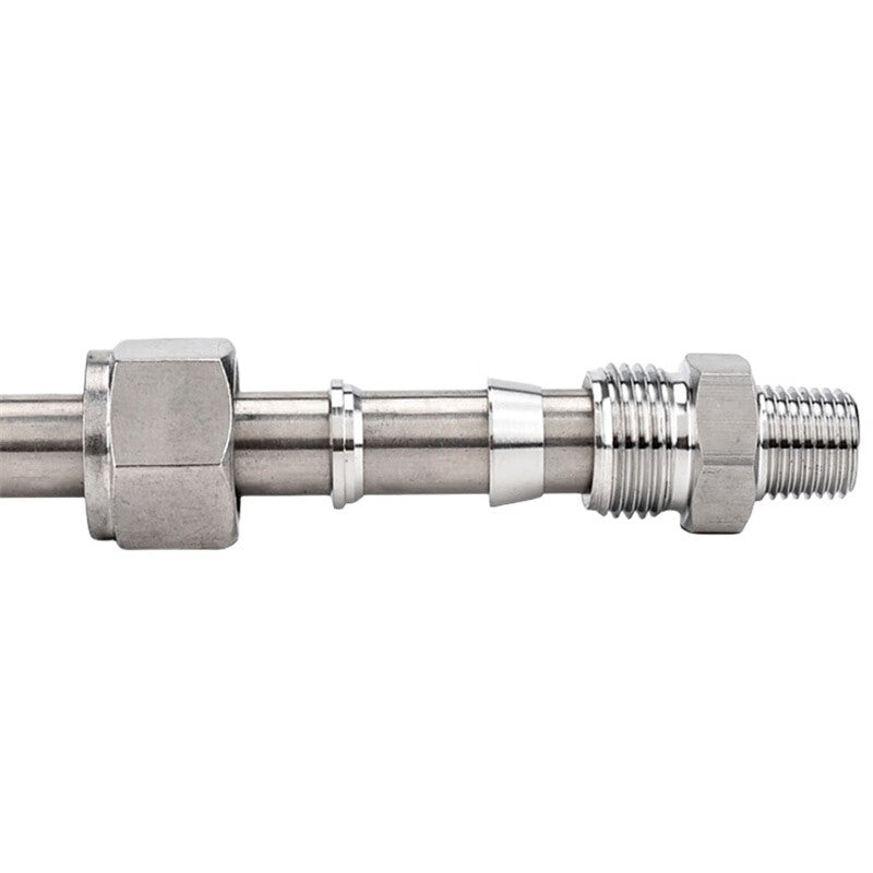 Tanqi 304 Stainless Steel Compression Fitting Straight-Through Terminal External Thread Compression Fitting ZG3/8-Φ12MM (5 pieces)