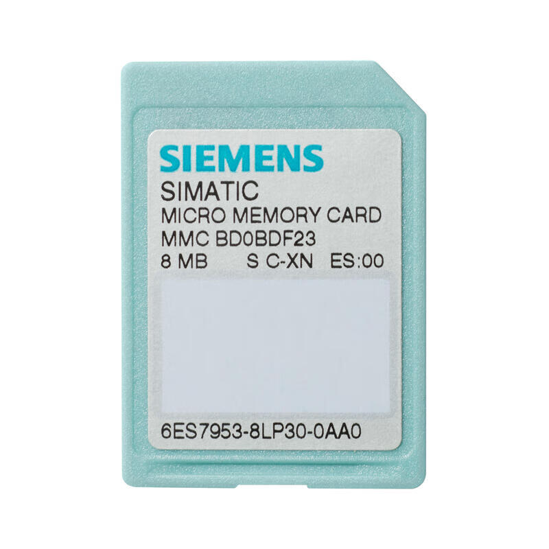 Siemens S7, micro memory card P.S7-300/C7/ET200, 3, 3VNflash, 2MB; 6ES79538LL310AA0