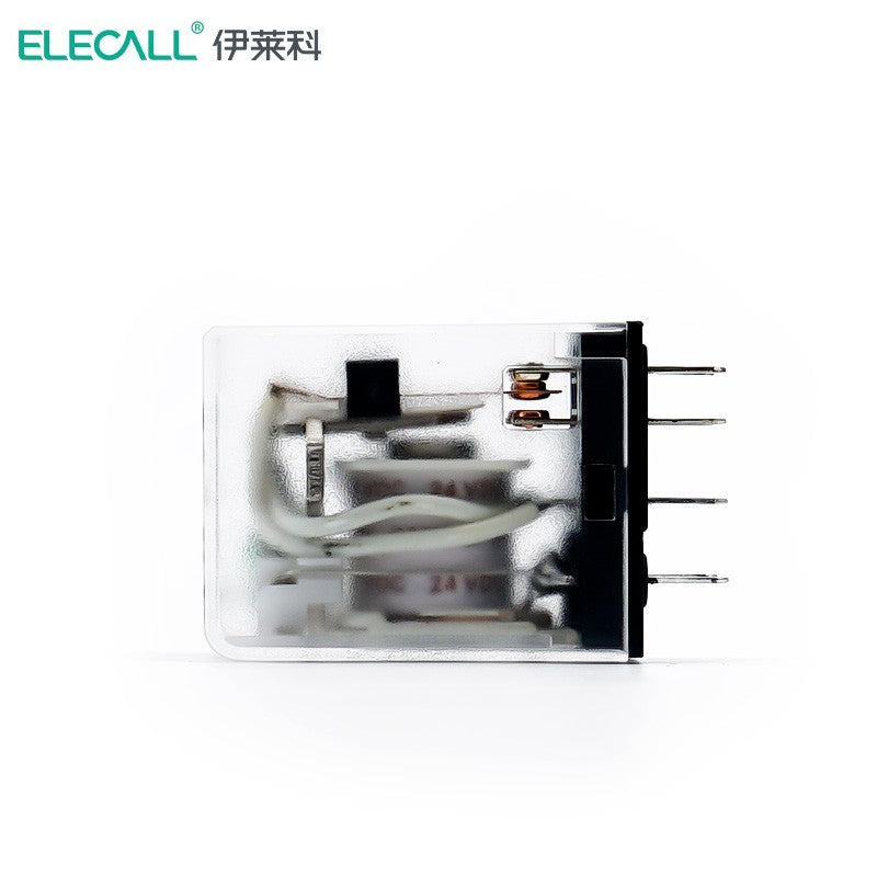 ELECALL HH53P small intermediate relay DC three open and three closed with light without base electromagnetic relay set 11 feet MY3NJ DC24V