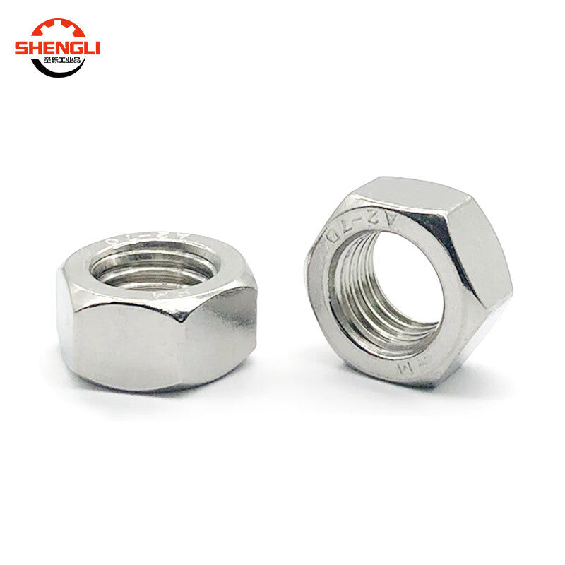 Saint-Like 304 Stainless Steel Hex Nuts DIN934 Hex Screw Caps, 304 Material M5 [200 Pieces]