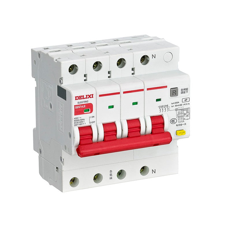 DELIXI DZ47vLE 4P C Type 16A 30mA Circuit Breaker