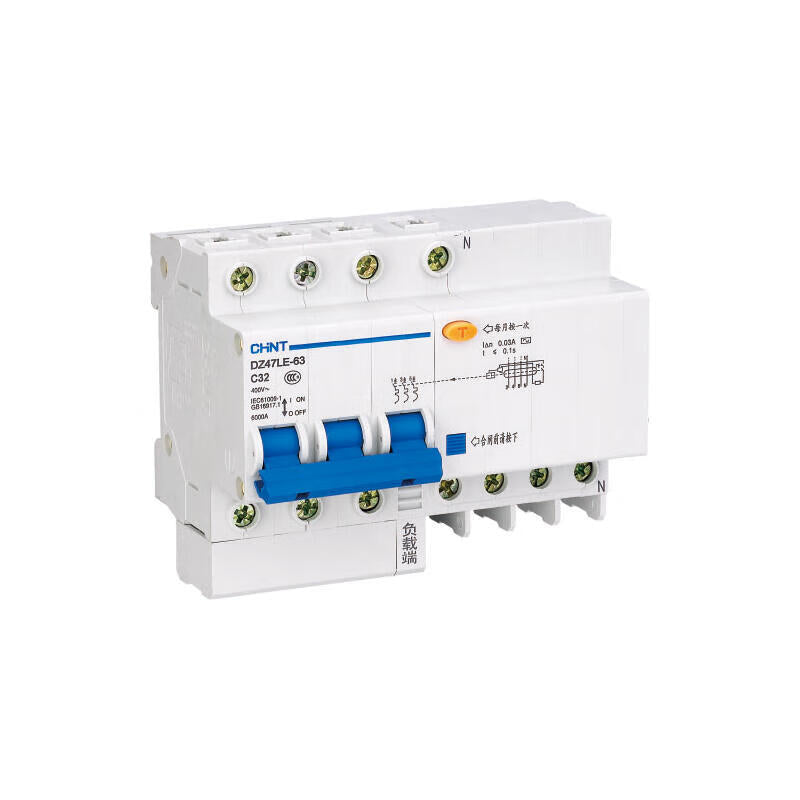 Chint leakage miniature circuit breaker; DZ47LE-63 3P+N C32 30mA