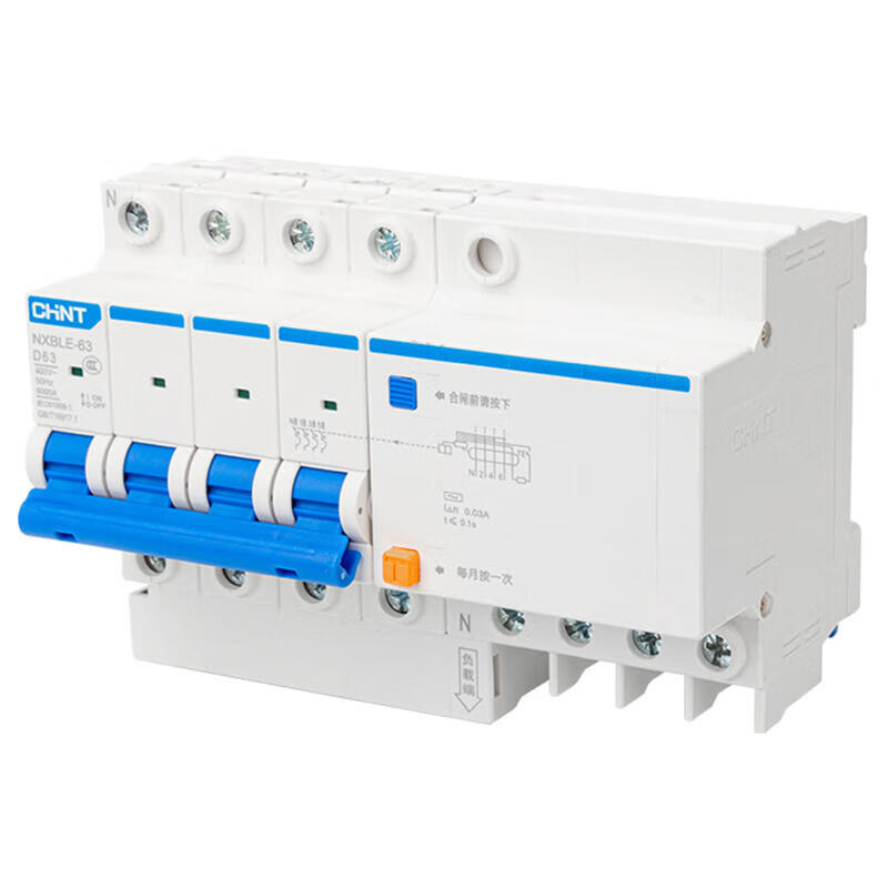 Chint NXBLE-63 4P D40 30mA RCCB 6kA Circuit Breaker