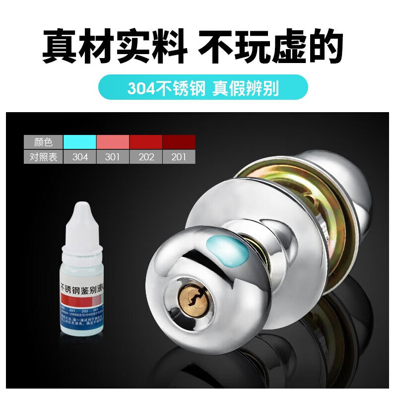 Fly.Globe Spherical Lock for Indoor Dormitory Bedroom Wooden Doors, Bathroom Toilets, and Washrooms (304 Stainless Steel, Universal Model)
