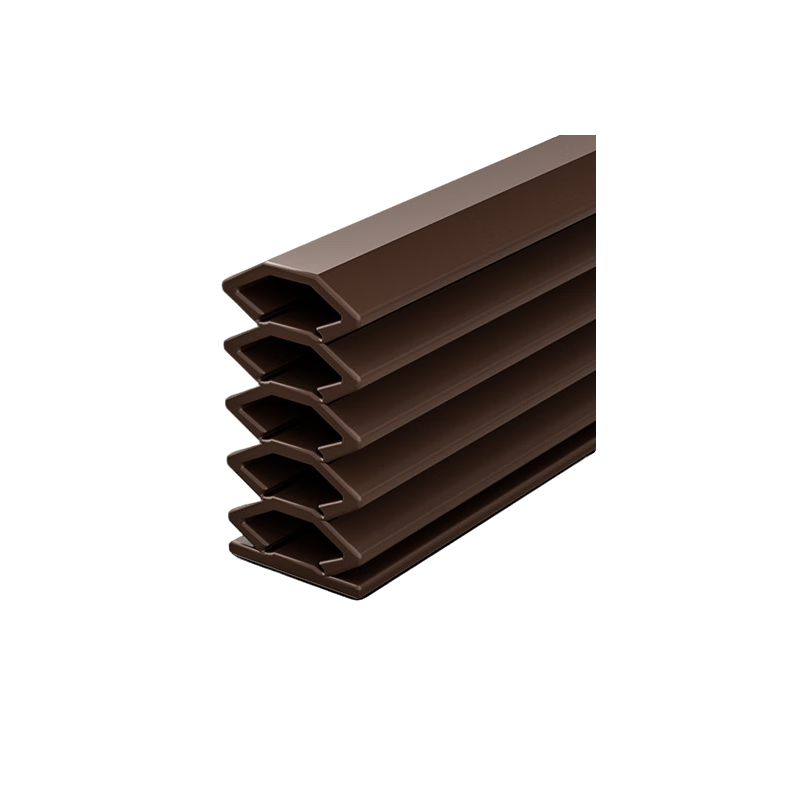 Junwen 6-meter security door sealing strip, door frame gap sealing strip, entrance door windproof strip, soundproof and anti-collision strip, brown.