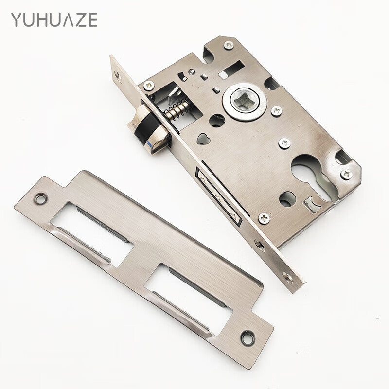 Yuhuaze Stainless Steel Lock Body Large 50 Lock Body Double Tongue 160mm Length Interior Door Home Bedroom Lock Tongue Door Lock Interior Lock Body Wooden Door Lock Room Door Lock Body Accessories