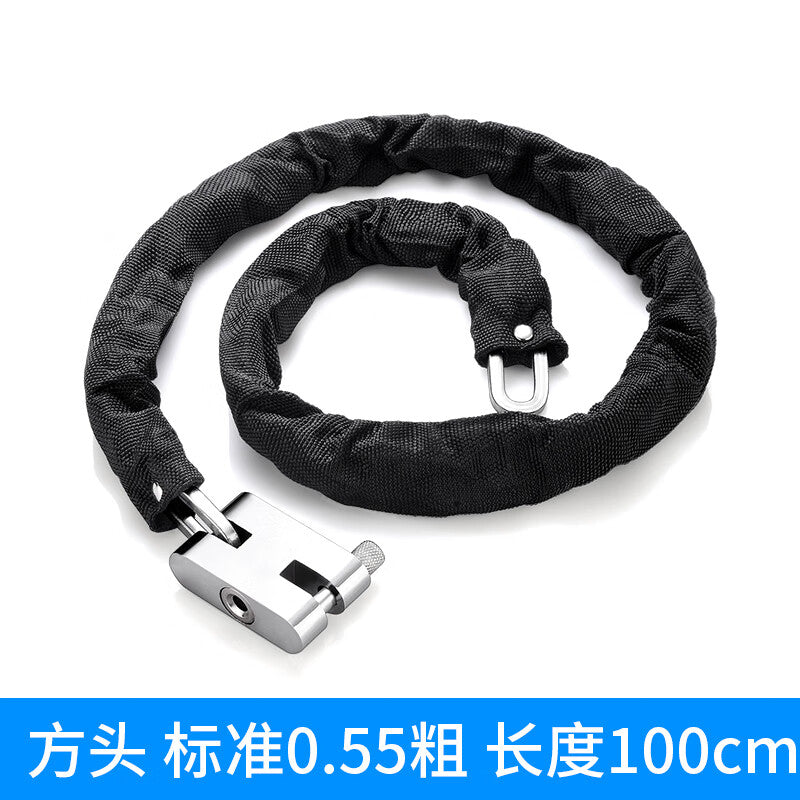 Basic chain lock, anti-theft chain lock, anti-cutting iron chain lock, tricycle, bicycle, motorcycle lock, electric vehicle chain lock, 1 meter.