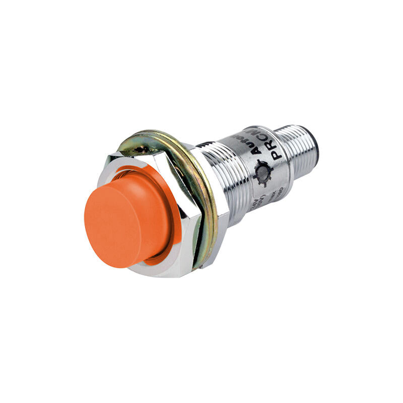 Autonics inductive cylindrical proximity switch 3-wire M12 connector detection distance 8mm PNP; PRCM18-8DP2
