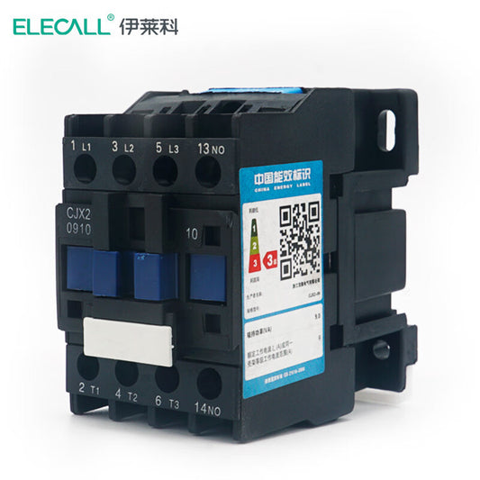 ELECALL AC contactor 09A CJX2-0910 مرحل اتصال AC220V أحادي الطور