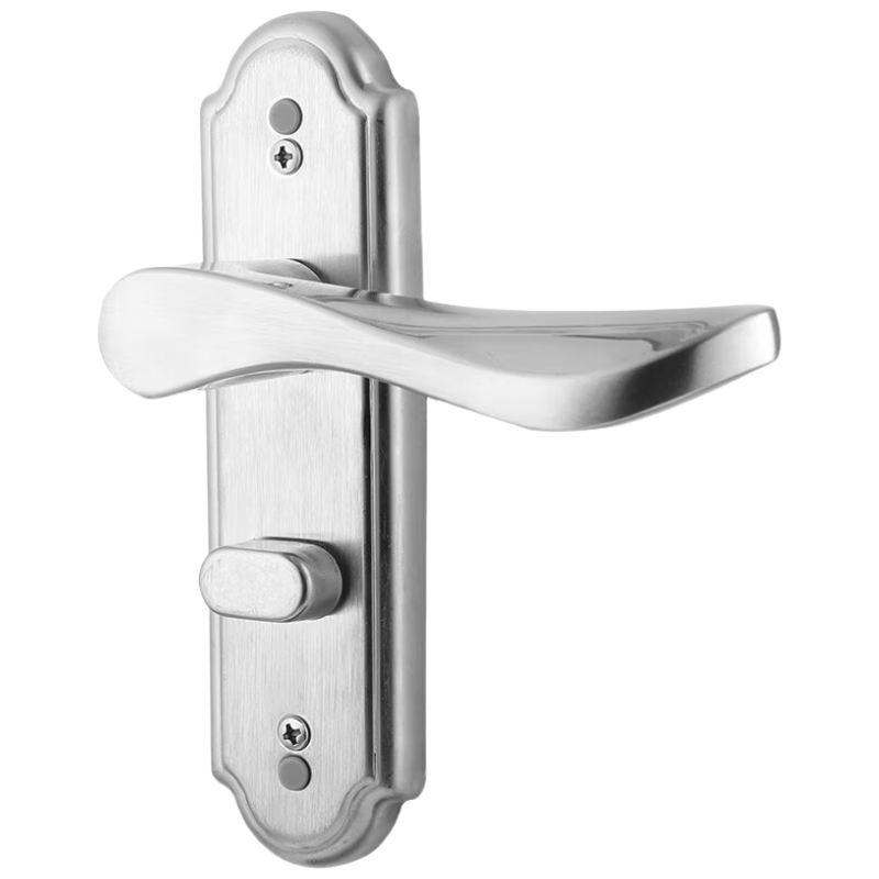Du'ao stainless steel bathroom door lock, shower lock, interior door lock, toilet lock without hole modification, 110mm hole spacing