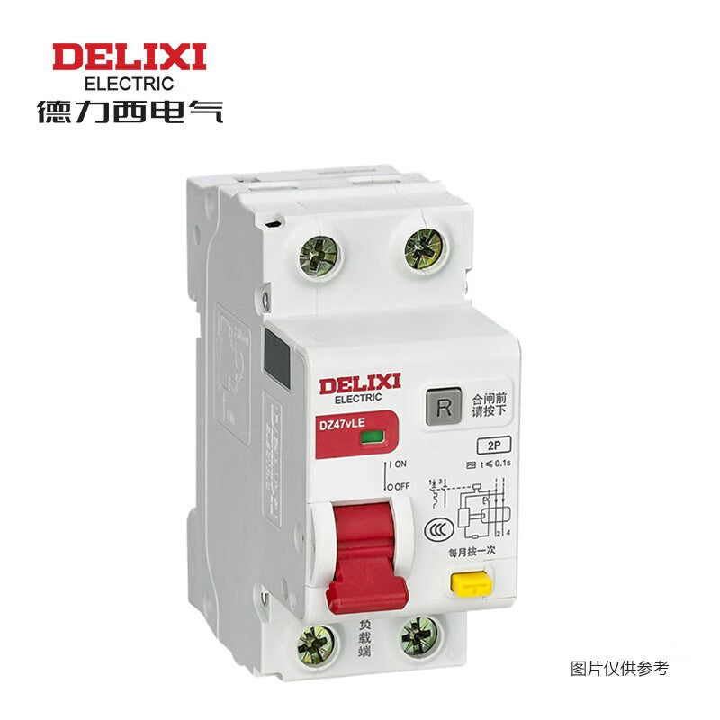 Delixi DZ47vLE 2P D 40A 6KA 75mA Miniature Circuit Breaker