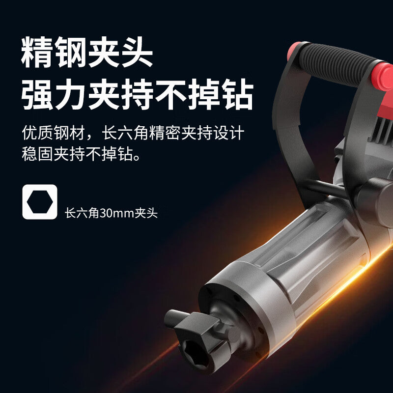 KEN 2895 Electric Pickaxe, 1600W High-Power Road and Concrete Demolition, 95-Weight Industrial-Grade Power Tool