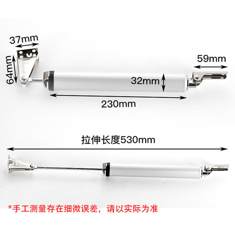 Jingu Lao KCAA-601 Simple Door Closer, Pneumatic/Hydraulic Buffer Automatic Door Closer for Wooden Doors and Rooms, Sand Silver
