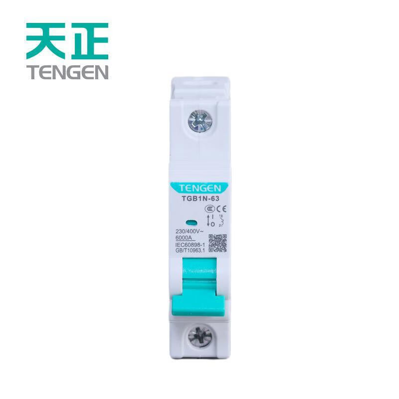 Tianzheng Electric TGB1N-63 1P D 10A 6KA 335012800594 small circuit breaker air switch small air switch main switch