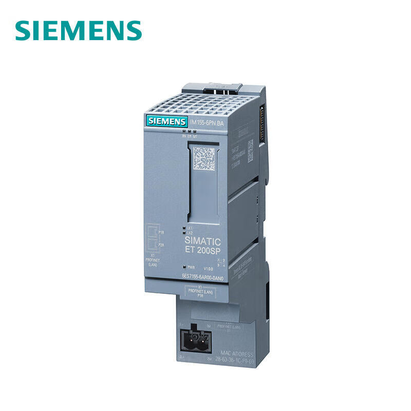 Siemens IM interface module, IM155-6PN basic type, including service module, integrated 2XRJ45 interface; 6ES71556AR000AN0
