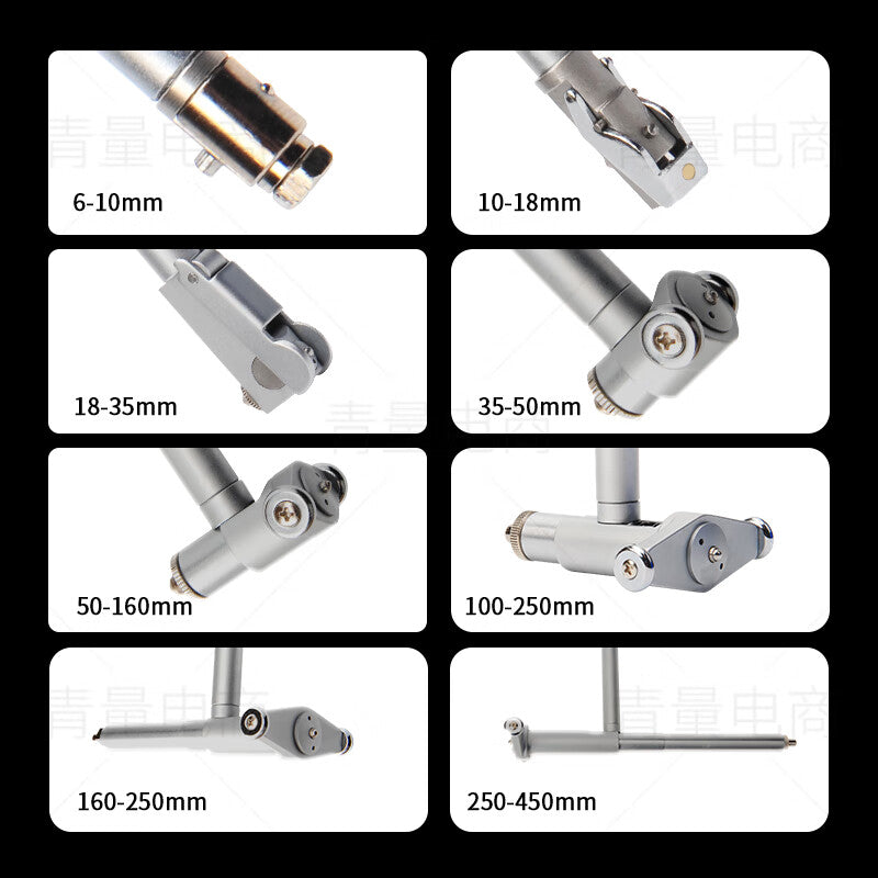 Qinghai Measuring Tools, Qingliang Internal Diameter Dial Indicator, Cylinder Gauge, Measuring Gauge, Gauge, Measuring Range 35-50mm, Internal Diameter Dial Indicator with Indicator Head