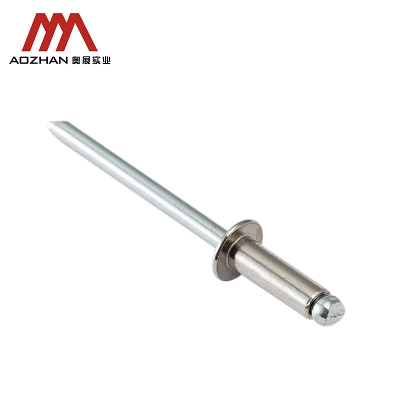 AOZHAN 304 Stainless Steel GB12618 Semi-Stainless Steel Open-Type Flat Round Head Blind Rivets GPH 3.2*7 (1500 pieces/box)