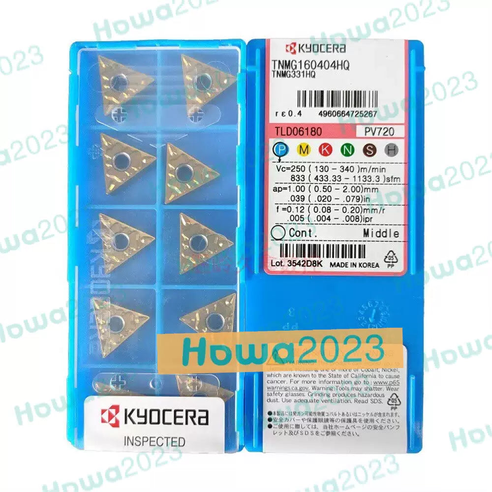 10pcs/Box Kyocera TNMG160404HQ PV720 TNMG331HQ Turning Blade Carbide Inserts [1]