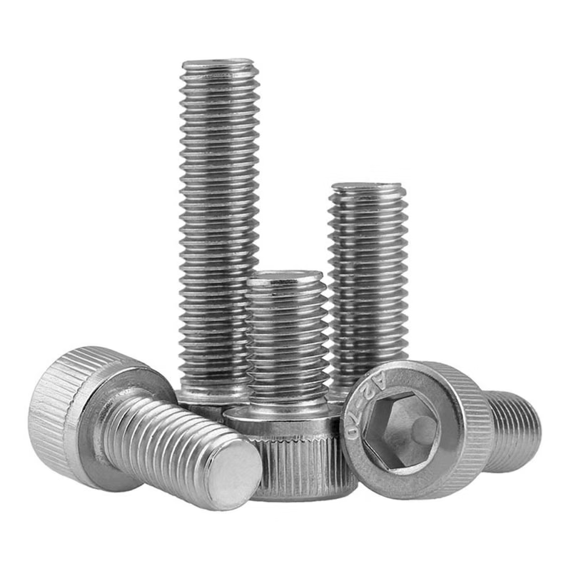 Bairuite 304 Stainless Steel Cylindrical Head Hex Socket Head Screws, Extended Screws M12*50 [5 pieces]