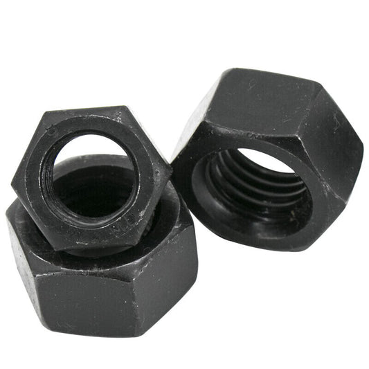 Jing Shi Nuts, Grade 12 Blackened High-Strength Hex Head Nuts M10 (100 pieces per pack)
