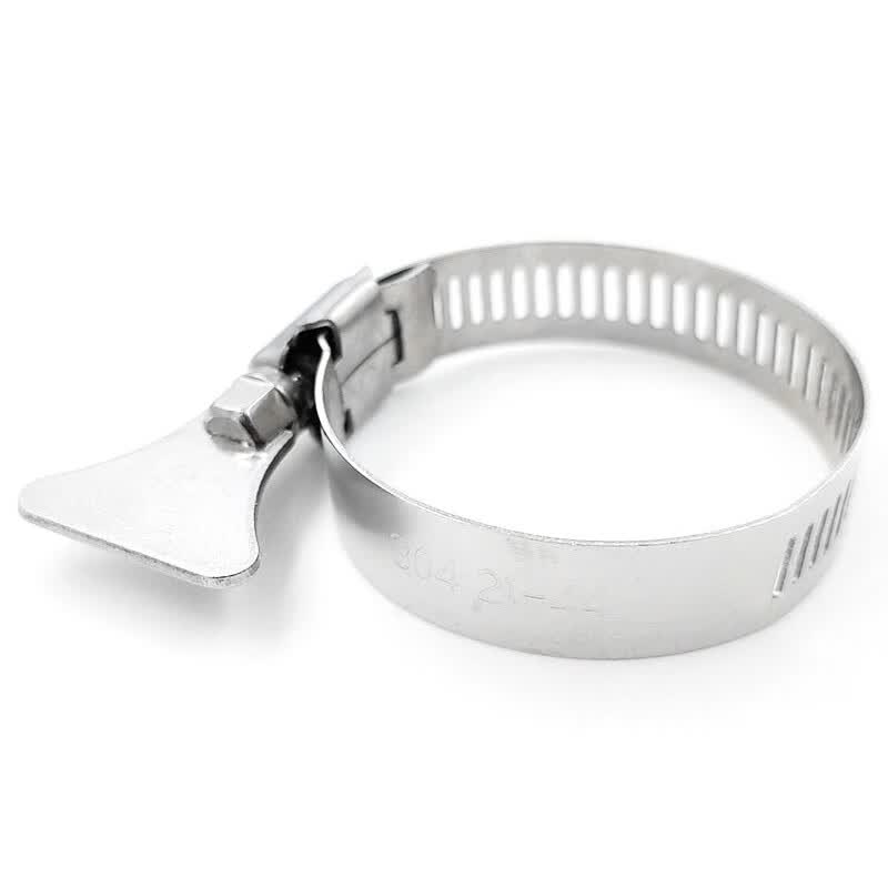 Bingyu BYsy-56 304 Stainless Steel American Style Hose Clamp with Handle, Multi-functional Connector Clamp, Strong Fixing Clamp with Wrench, 52-76mm (1 piece)