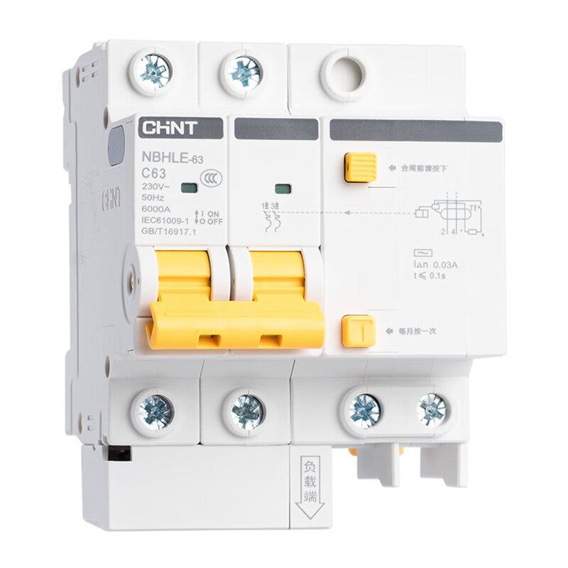 Chint NBHLE-63 2P C63 30mA Miniature Circuit Breaker
