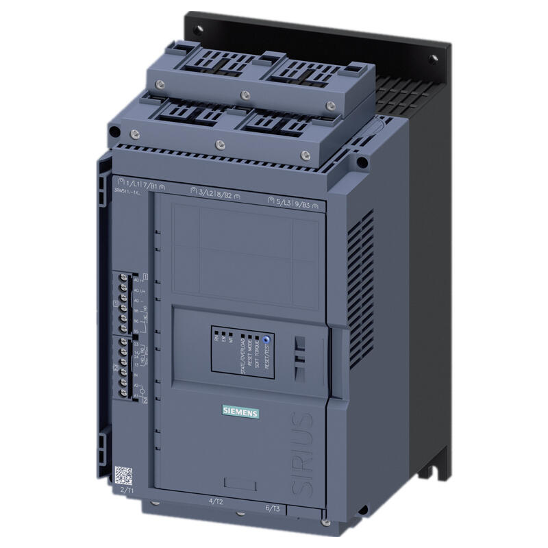 Siemens soft starter 200-480V 13A, 110-250VAC screw terminal without bypass, analog output; 3RW51131XC14