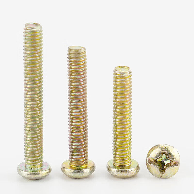 Haisdic HKD-447 Extended Switch Panel Screws, Round Head Phillips Head Universal Type, Zinc Plated Socket Panel Mounting Screws, M4*70 Full Thread (50 pieces)