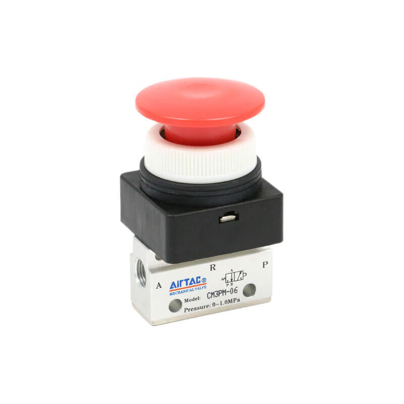 AirTAC Mushroom Head Button Manual Valve (1/8); CM3PM06R