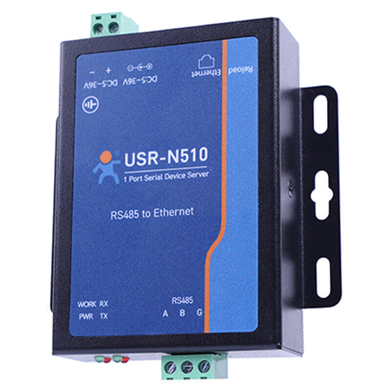 USR-N510 Industrial Serial Port Server Single Port 2 Port 4 Port RS232/485 to Ethernet Module Modbus Gateway RTU to TCP Single Serial Port Server N510 (RS485) USR-N510