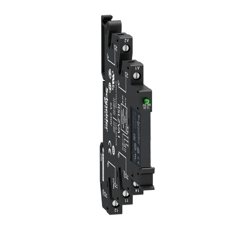 Schneider Electric Slim Relay 1C/O, 115 VAC/VDC, Screw Terminal