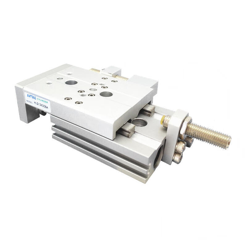 AirTAC double-axis precision slide cylinder, standard recirculating ball bearing, double acting, with magnetic ring; HLQ12X100SA