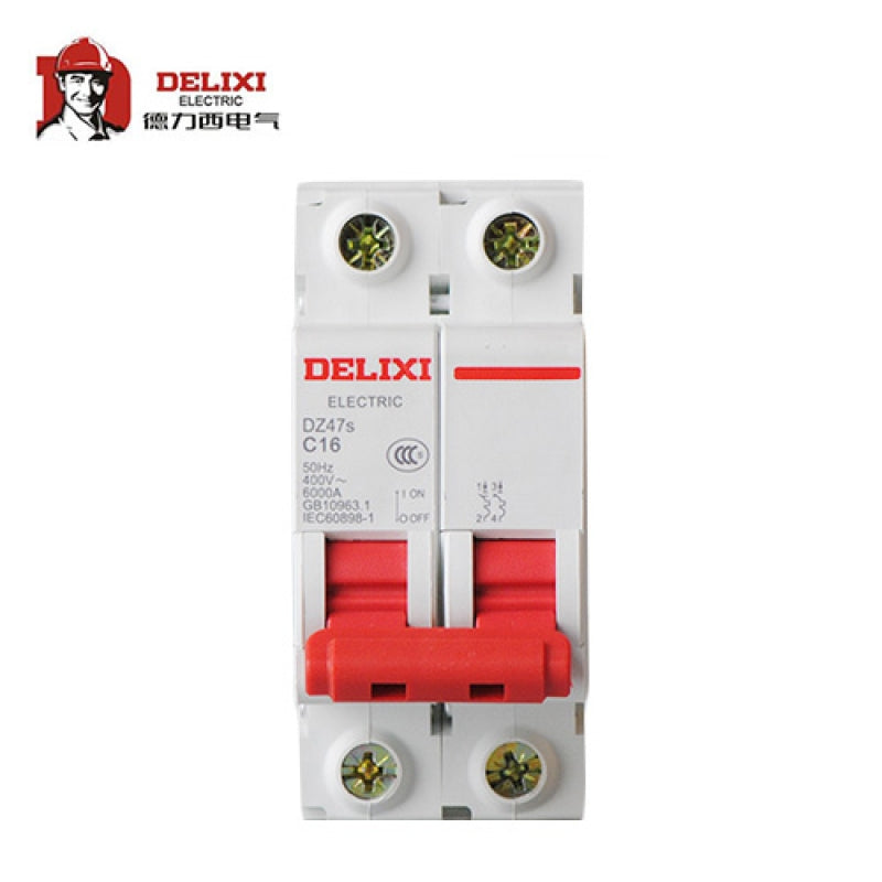 Delixi air switch small circuit breaker switch main switch DZ47s D type 2P 63A