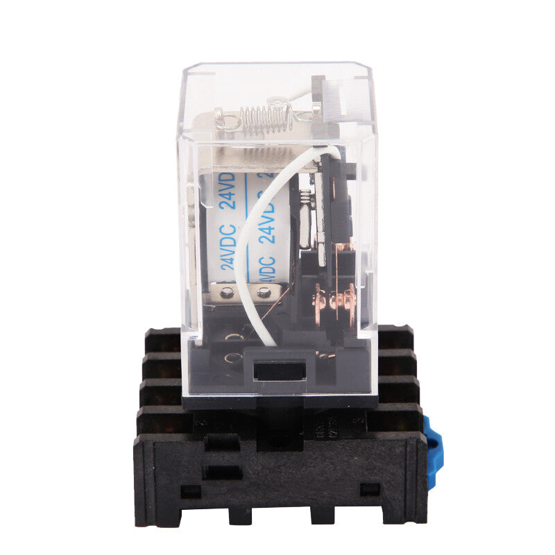 Chint (CHNT) JTX-2C-DC24V small relay high power electromagnetic relay garden 8 feet (relay + base)