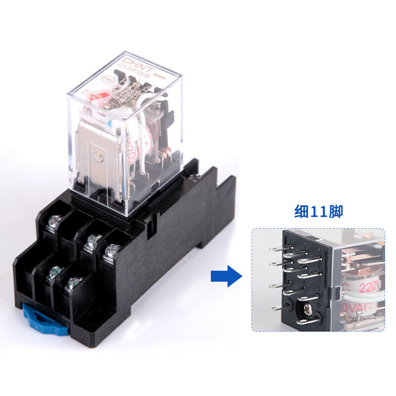 Chint CHNT small electromagnetic relay JZX series thin 11 feet + base AC24V
