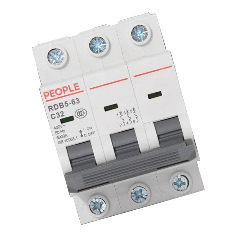 PEOPLE RDB5 3P 63A Circuit Breaker with Leakage Protection