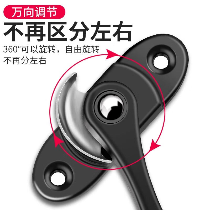 Pango Precision Universal Two-Way Sliding Door and Window Anti-theft Lock, Security Lock [Sand Grey Square Handle], 53mm Hole Spacing, 2-Pack