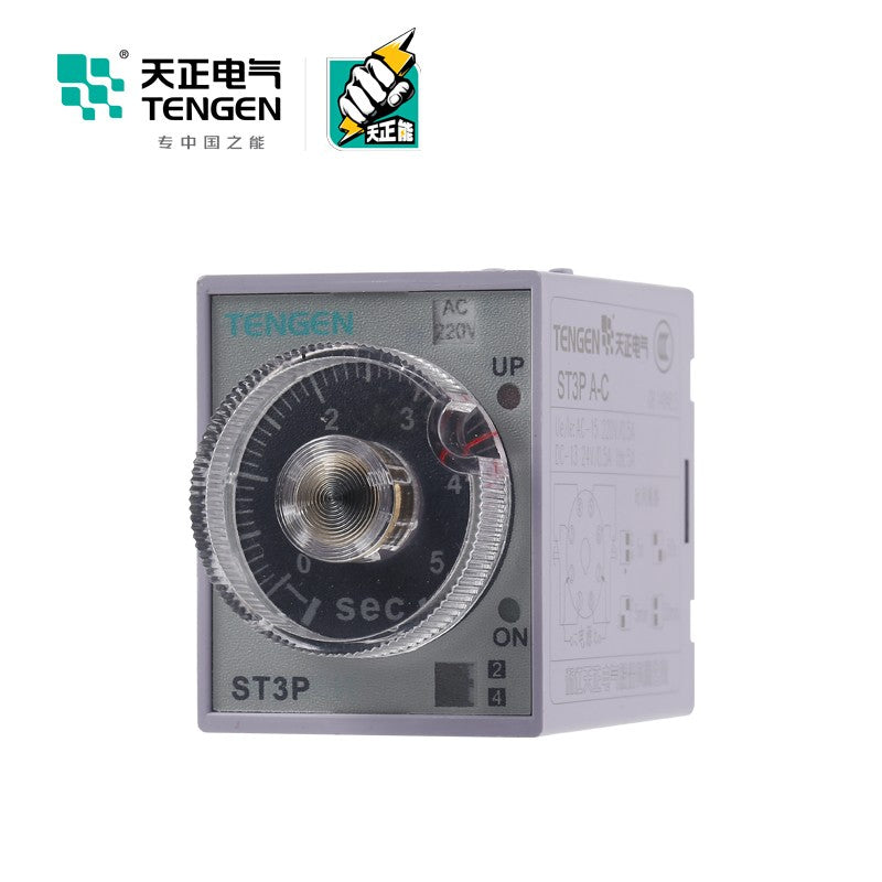 Tianzheng Electric TENGEN ST3PA-B DC24V rail-mounted time relay 03040160020