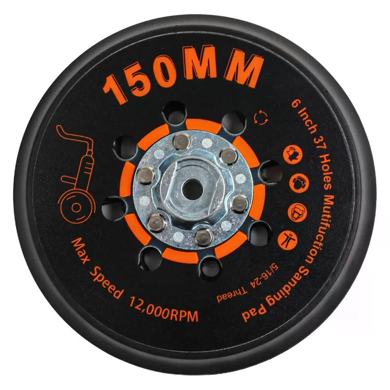 150mm Sanding Disc Backing Pad with 37 Holes for Various Finishing Applications [1]