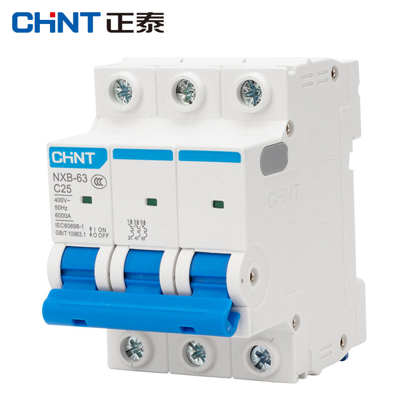 Chint (CHNT) NXB-63-3P-C25 air switch overload air switch DZ47 upgraded small circuit breaker