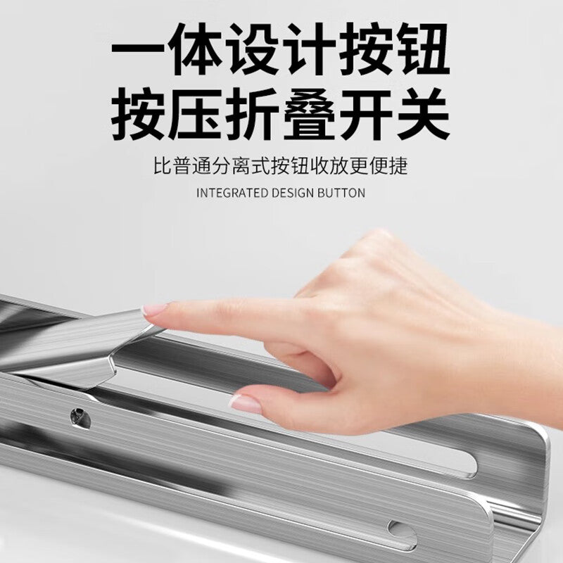 304 Stainless Steel Thousand-Speed Wheel Damping Triangular Folding Bracket Wall-Mounted Shelf/Display Shelf 16 inch 40 cm (2 pieces) Buffer Version