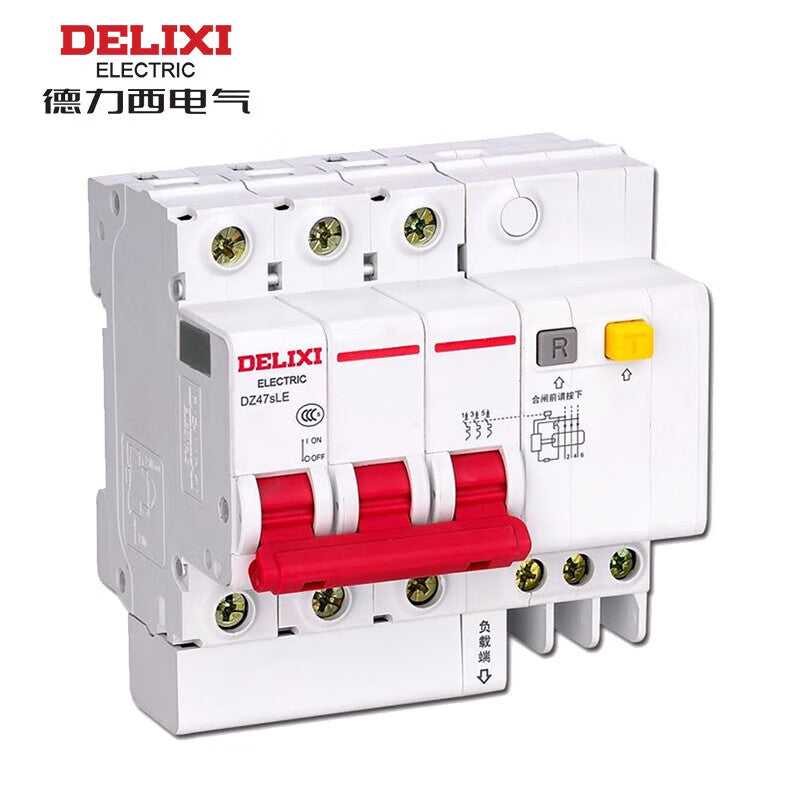 Delixi DZ47sLE 3P C 16A 6KA 30mA Circuit Breaker