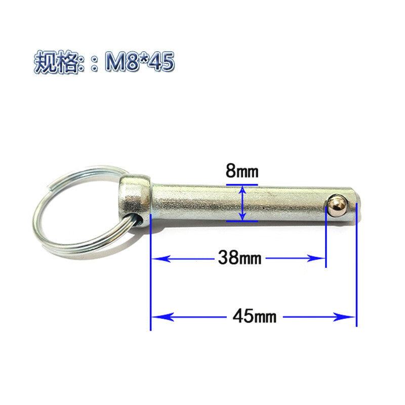 GUYU steel ball safety pin, quick release pin, ball head locking pin, M8*150 single unit