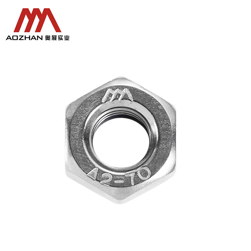 Aozhan 304 Stainless Steel Thick Nylon Anti-Loosening Hexagonal Nut DIN982 Locking Anti-Slip Self-Locking M24 (1 piece)