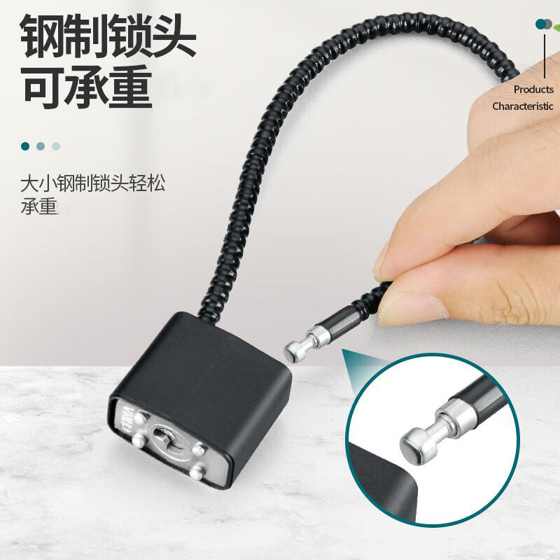 Beginner steel wire padlock, outdoor helmet lock, luggage rope lock, small household cabinet lock, 28cm long