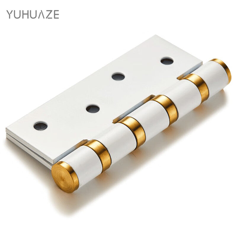 Yuhuaze Thickened High-Quality Stainless Steel Casement Hinges, 4-inch, Room Door Hinges, Wooden Door Hinges, Hardware, 1 Piece, White
