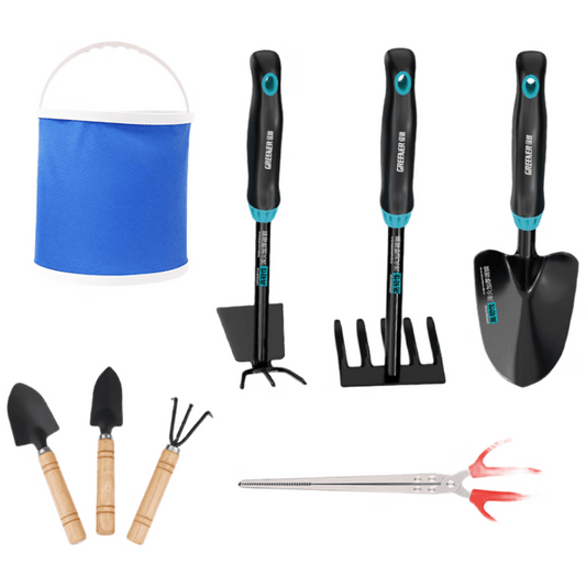 Greener 8-piece household beachcombing tool set, including a beach shovel, tools for digging soil, planting vegetables, and sand digging, as well as a complete gardening and beachcombing equipment set.