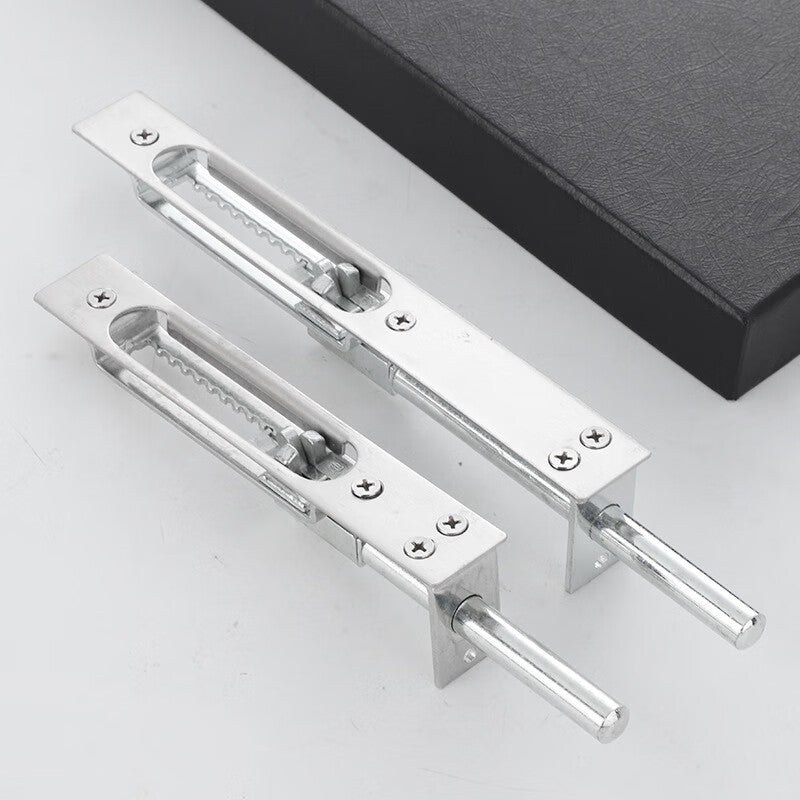 Bairuichen 201 Stainless Steel Concealed Lock, 6-inch Toothed Fire Door Concealed Bolt, Length 155mm, Width 25mm